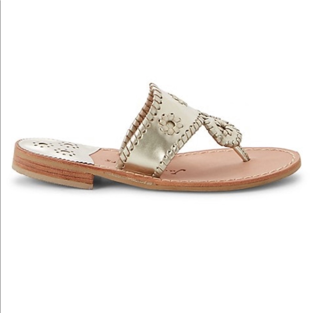 Jack Rogers platinum sandals